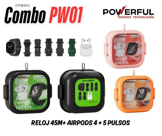 Miniatura 5 de Combo CPW01 RELOJ 45M+ AIRPODS 4 + 5 PUL